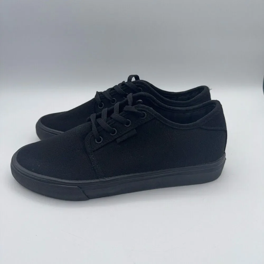 Fila Women's Classic Canvas Sneakers Black Low Top Athletic Shoes Size 7.5 US - Picture 4 of 8
